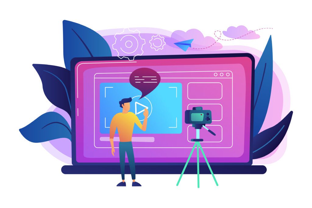 Vlog concept vector illustration.